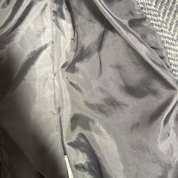 MODA International Gray White houndstooth Wool Blend Double Breast Coat Sz S - Picture 9 of 9